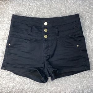 Black high waisted shorts